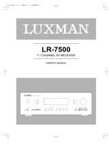 Luxman 7.1 Channel Reciever LR-7500 User manual