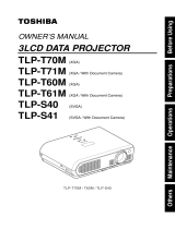 Toshiba TLP-T70M User manual