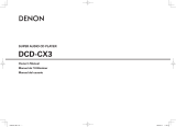 Denon DCD-CX3 - CD/Super Audio CD Player User manual