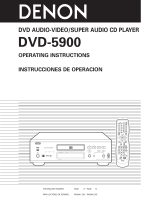 Denon DVD-5900 User manual