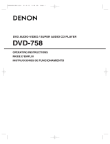 Denon DVD758 User manual