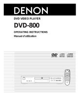 Denon DVD-800 User manual