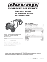 DeVillbiss Air Power Company DVH3000 User manual
