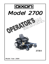 Dixon 2700 User manual