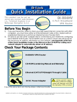 D-Link DI-804HV - Express ENwork Router User manual