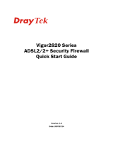 Draytek VIGOR2820VSN User manual