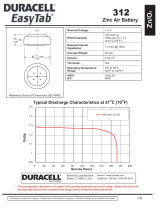 Duracell 312 User manual