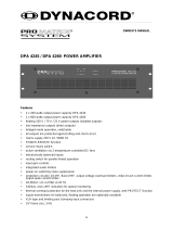 DYNACORD Power Amplifier DPA 4245 User manual