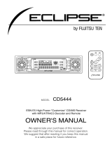 Eclipse - Fujitsu Ten CD5444 User manual