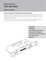 Sanyo Network Board MD13NET User manual