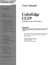 Eizo CG19 User manual