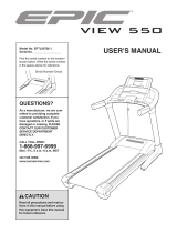 Epic Fitness View 550 User manual