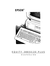 Epson 3865X/20 PLUS User manual