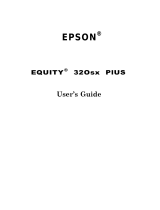Epson 320SX PLUS User manual