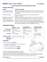 Epson 785EPX - Stylus Photo Color Inkjet Printer User manual