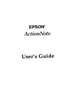 Epson ActionNote User manual