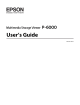 Epson P6000 - Multimedia Photo Viewer User manual