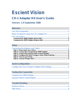Escient Adapter Kit CH-1 User manual