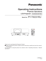 Panasonic PT-TW231RU User manual
