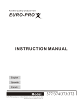 Euro-Pro 374 User manual