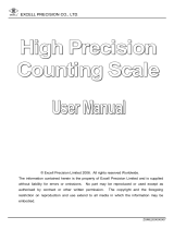 Excell Precision High Precesion Counting Scale User manual