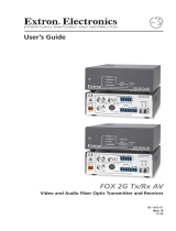 Extron electronics Fiber Optic Transmitters-Receivers FOX 2G Rx AV User manual