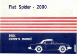 Fiat 1981 Spider 2000 User manual