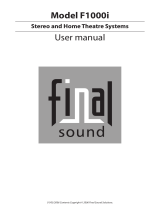 Final Sound F1000i User manual