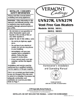 Vermont Casting 3030 User manual