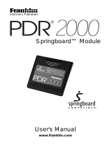 Franklin PDR 2000 User manual