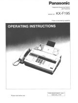 Panasonic KX-F195 User manual