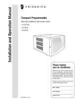 Friedrich CP18F30 User manual