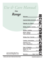 Frigidaire Gas Range Electrolux Canada Corp. User manual