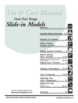 Frigidaire Dual Fuel Range Slide-in Models User manual