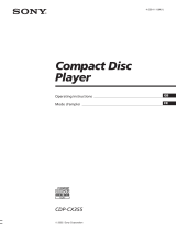 Sony CDP-CX355 User manual