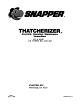 Simplicity SNAPPER THATCHERIZER ASSEMBLY OPERATION MAINTENANCE INSTRUCTIONS KIT # 63120 User manual