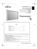 Fujitsu PLASMAVISION P63XHA40U User manual