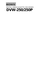 Sony DVW-250 User manual
