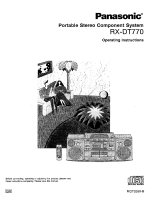 Panasonic RX-DT770 User manual