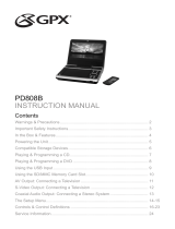 GPX PD808 User manual