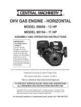 Central Machinery 96154 - 11HP User manual