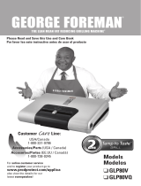 George Foreman Temp to Taste GLP80V User manual