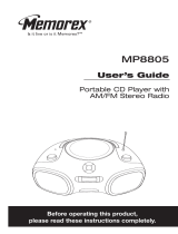 Memorex MP8805 User manual