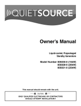 Generac Power Systems QuietSource 005028-0 User manual
