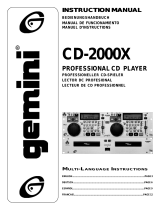 Gemini CD-2000X User manual