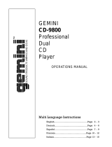 Gemini CD-9800 User manual