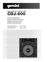 Gemini CDJ-600 User manual