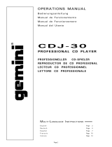 Gemini CDJ-30 User manual