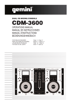 Gemini CDM-3600 User manual