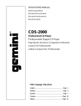 Gemini CDS-2000 User manual